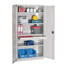 MG Magrini - Armadio da officina in acciaio Grigio - 1023x555x2000mm - 4 ripiani 1 cassetto 60kg