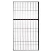 Pareti e divisori da officina - Parete divisoria a griglia 800x1480 mm Telaio 20x20 mm Acciaio Nero RAL 9005