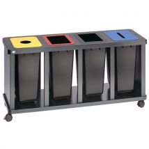 Var - Stazione Raccolta Differenz Quadrupla Pattumiera Plast 60l