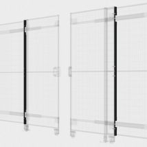 Lamiera di tamponamento ImpactGuard - Pannello porta scorrevole 2080mm Acciaio Nero 2mm - Pareti e divisori officina