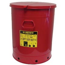 Justrite - Pattumiera Per Rifiuti Oleosi - Rossa 80l
