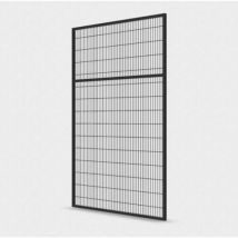 Pareti e divisori da officina - Parete divisoria a griglia 1000x2480 mm - Telaio 20x20 mm Nero RAL 9005