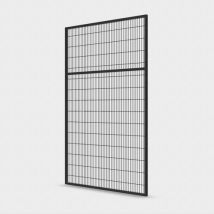 Pannello divisorio officina - Griglia 1000x2480 mm - Telaio 30x30 mm Nero RAL 9005 - Maglia 100x20 mm