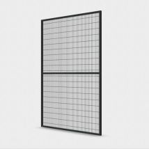 Pannello Divisorio Officina Griglia 1500x1480 mm Nero - Telaio 30x30 mm Resistente ImpactGuard