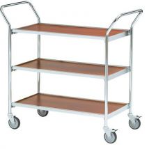 Helge Nyberg - Base Carrellata 2 Maniglie - 3 Ripiani Rovere 1000x420mm - 150 Kg