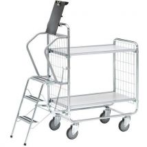 Helge Nyberg - Carrello Con Scala - 2 Ripiani - 620x425mm - Portata 200 Kg