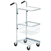 Helge Nyberg - Mini Carrello Grigio Con Ripiano E Cestello - Portata 50 Kg