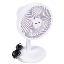 Manutan Expert - Ventilatore da Tavolo USB 5V - 4 Velocità Oscillazione Bianco 29cm Altezza