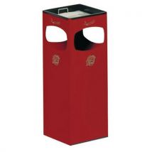 Var - Posacenere-cestino In Metallo Rosso 22l