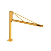 Hadef - Gru a colonna braccio triangolare - Portata 250 kg Braccio 2 m Rotazione 270° - Sollevamento Industriale