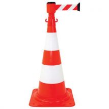 Novap - Kit 1 Svolg Nastro Strisce Rosso/bianco 50mmx3m+1 Cono 75cm