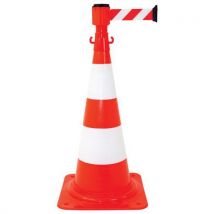 Novap - Kit 1 Svolg Nastro Strisce Rosso/bianco 50mmx4m+1 Cono 75cm