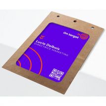 Lotto di 50 Portabadge Cartonato Formato A6 Con Inserti Stampabili - Avery