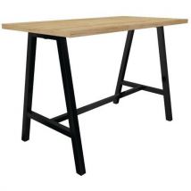 Buronomic - Tavolo Alto 160x80 Rovere Nebraska/nero Cohesion