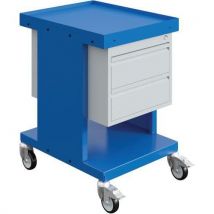 Sofame - Carrello Mobile Sv Blu 2 Ripiani 2 Cassetti