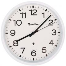 Orologio Analogico Parete Radiocontr Ø30 Cm Bianco Manutan