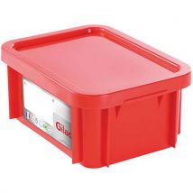 Gilac - Conten.impilab.haccp 12l Rosso 395x295x160 + Coperchio - Pp