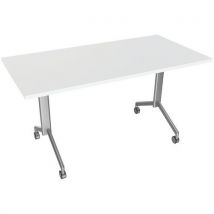 Robberechts - Tavolo Ribaltabile Dritto 140x70cm Bianco/alluminio