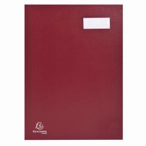 Exacompta - Libro Firma Direzione con Retro a Soffietto - 24 Scomparti - Bordeaux - Cartone Riciclato 79% - Licenza FSC