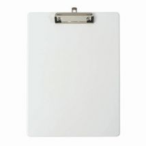 Lotto di 10 Portablocco Con Tasca - Formato 23x32cm A4-bianco - Exacompta