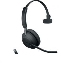 Jabra - Cuffia-microfono Evolve2 65 Mono USB-A+Link 380a - Cancellazione Rumore - Ufficio