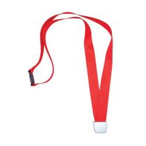 Avery - Laccetti da collo rossi Clip No-Twist - 44 cm x 2 cm - Poliestere riciclato