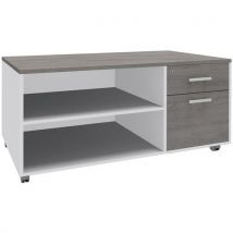 Simmob - Console Mobile 2 Cass 1 Cart Sosp 120x60 Rov Grigio/bianco