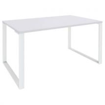 Simmob - Scrivania 160x80 Bianco/piedi Bianco