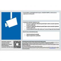 Cartello Area Videosorvegliata Blu Con Qr 300x200 - Manutan