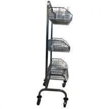 Hupfer - Carrello Per Ambiente Ospedaliero In Inox Con 3 Cestelli E 6 Separatori - 180 Kg