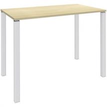 Simmob - Tavolo Alto 4 Piedi L120xa105xp60cm Acero/piede Bianco