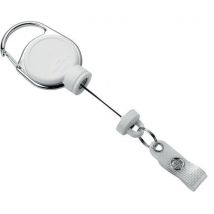 Durable - Avvolgitore con pulsante a pressione per porta-badge - Nero - Laccio 60 cm - Riciclabile 100%