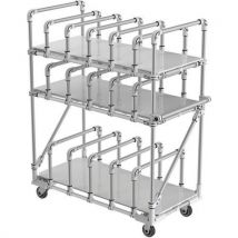 Trilogiq - Carrello Porta Cartoni 1200x615x1500 Mm - 350 Kg