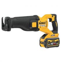 Dewalt - Sega a sciabola 54V 2Ah con 2 batterie e cassetta TSTAK - Taglio legno 300mm acciaio 130mm tubo 160mm - Potente e versatile