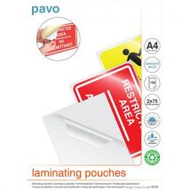 Lotto di 100 Cartellina Di Plastificazione A4 2 X 75 Μm Dorso Adesivo - Pavo