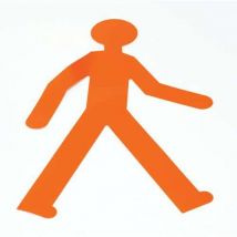 Lotto di 5 Adesivo In Pvc Per Marcatura A Terra - 5 Sagome Pedone - 735x478 Mm - Gergosign