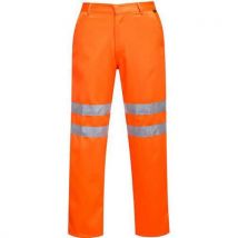 Lotto di 2 Pantaloni Da Lavoro Ris In Policotone Ad Alta Visibilità Arancioni - Portwest