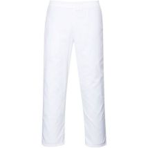 Portwest - Pantaloni da Panettiere Bianco Taglia L - Cotone e Poliestere Oeko-Tex