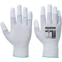 Lotto di 12 Guanto Antistatico Polpastrelli In Pu Grigio - Portwest
