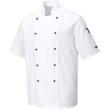 Portwest - Giacca Kent Bianca XXL - Cotone e Poliestere - Oeko-Tex Standard 100 - DPI