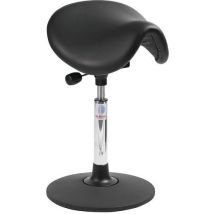 Global Professional Seating - Sedia Dalton Easy - Finta Pelle Nera - Regolabile in Altezza 58-77cm - Max 110kg