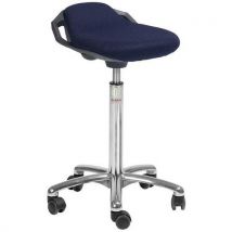 Global Professional Seating - Sgabello Space-tessuto 3d-alto-con Ruote-blu