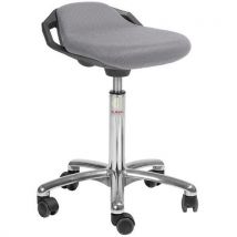 Global Professional Seating - Sgabello Space In Tessuto 3d-alto-con Ruote-grigio