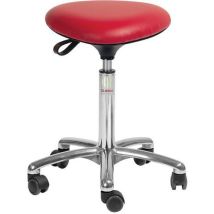 Global Professional Seating - Sgabello Tria Rosso in Similpelle - Altezza Regolabile 50-69 cm - Max 110 kg