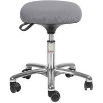 Global Professional Seating - Sgabello Tetra Tessuto 3d-basso-con Ruote-grigio