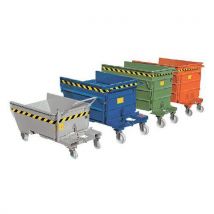 Porta Rottami Ribaltib. Verde Cap1600 Lt-dim1 500x1550x980 - Manutan