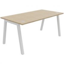 Buronomic - Scrivania Singola 160x80cm Rovere Venature/bianco Partage