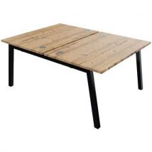 Buronomic - Scrivania Bench 2 Pos 120x163cm El Part Legno/nero Partage