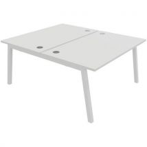 Buronomic - Scriv Bench 2 Pos 140x163cm El Part Bianco/bianco Partage