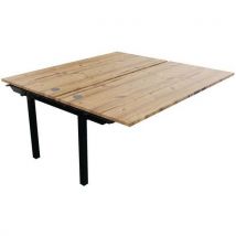 Buronomic - Scrivania Bench 2 Pos 180x163cm El Suc Legno/nero Partage